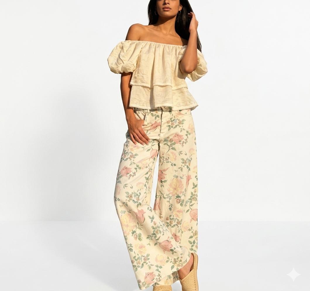 Pantalone Civico 1 Flowers