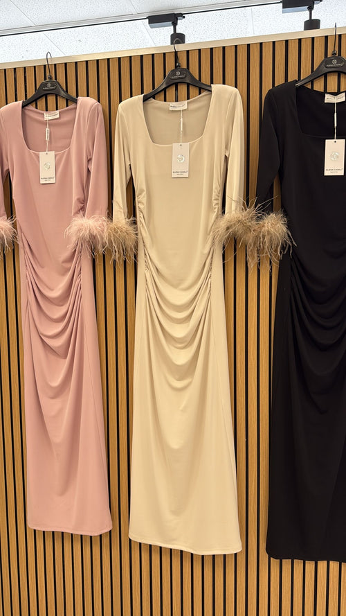 Abito E.Casali con piume